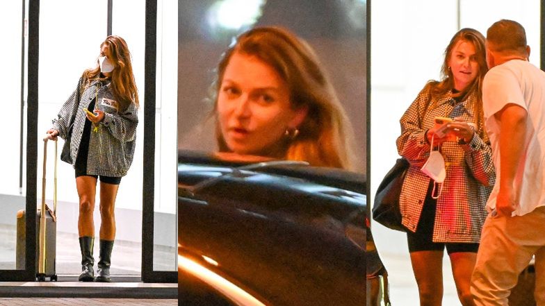 Anna Lewandowska na lotnisku