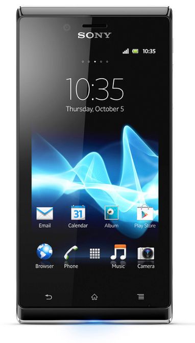 Telefon Sony Xperia J posiada system Android