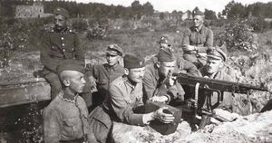 Polskie pozycje pod Miłosną, sierpień 1920