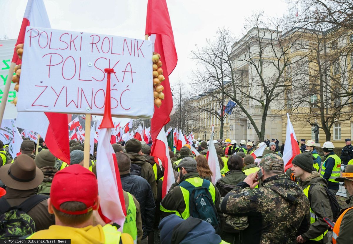 Protest rolników w Warszawie. Zdjęcie ilustracyjne