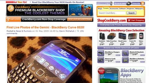 BlackBerry Curve 8520 na zdjęciach 1