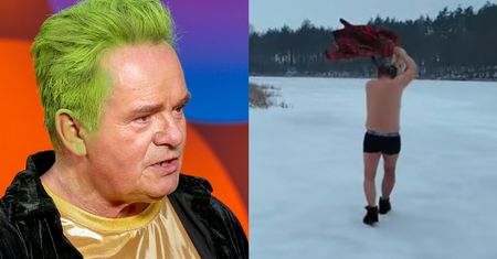 72-letni Pręgowski "chyba oszalał". Oto co zrobił na zamarzniętym jeziorze