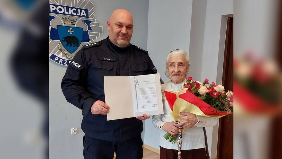 91-latka przyczyniła się do zatrzymania sprawczyni napadu na bank. Seniorka odebrała podziękowania