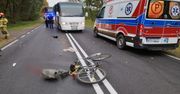 Zalesie: Potrącenie rowerzysty przez autobus