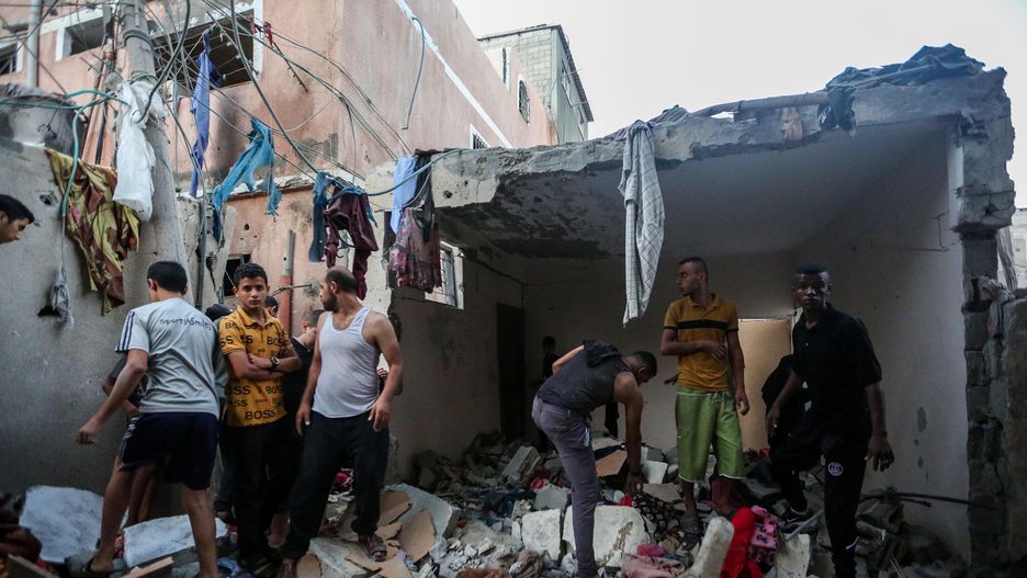As Israel Continues Bombing Gaza, Humanitarian Situation Becomes Critical
KHAN YUNIS, GAZA - OCTOBER 25: People search through buildings that were destroyed during Israeli air raids in the southern Gaza Strip on October 25, 2023 in Khan Yunis, Gaza. Two weeks after a deadly Hamas attack in southern Israel that sparked a retaliatory siege of Gaza, in which thousands have died and hundreds of thousands have been displaced, aid trucks have started entering the Palestinian territory via Egypt carrying food, water and medicines. The UN agency UNRWA, or the Relief and Works Agency for Palestine Refugees, says the initial aid is a "drop in the ocean" of what is needed. (Photo by Ahmad Hasaballah/Getty Images)
Ahmad Hasaballah
bestof, topix