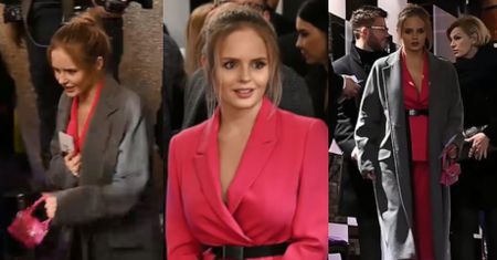 Różowa Olga Kalicka z narzeczonym odpoczywają od obowiązków rodzicielskich na premierze teatralnej (WIDEO)