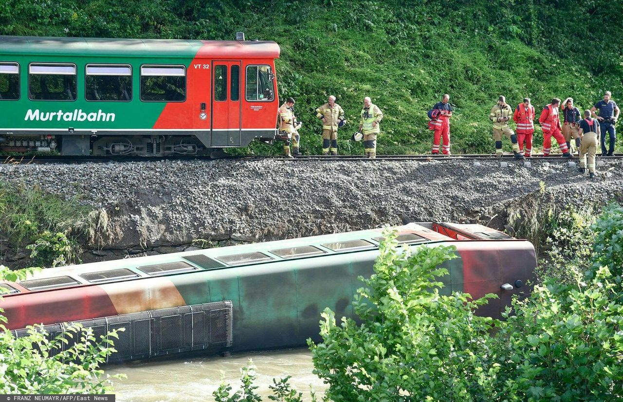 Austria. Wypadek pociągu w Alpach. Są ranni
