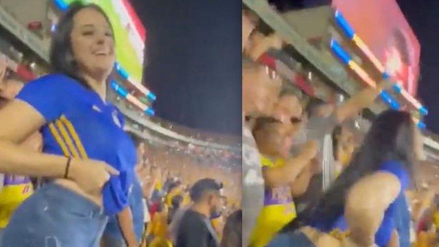 Fanka zaskoczyła na trybunach