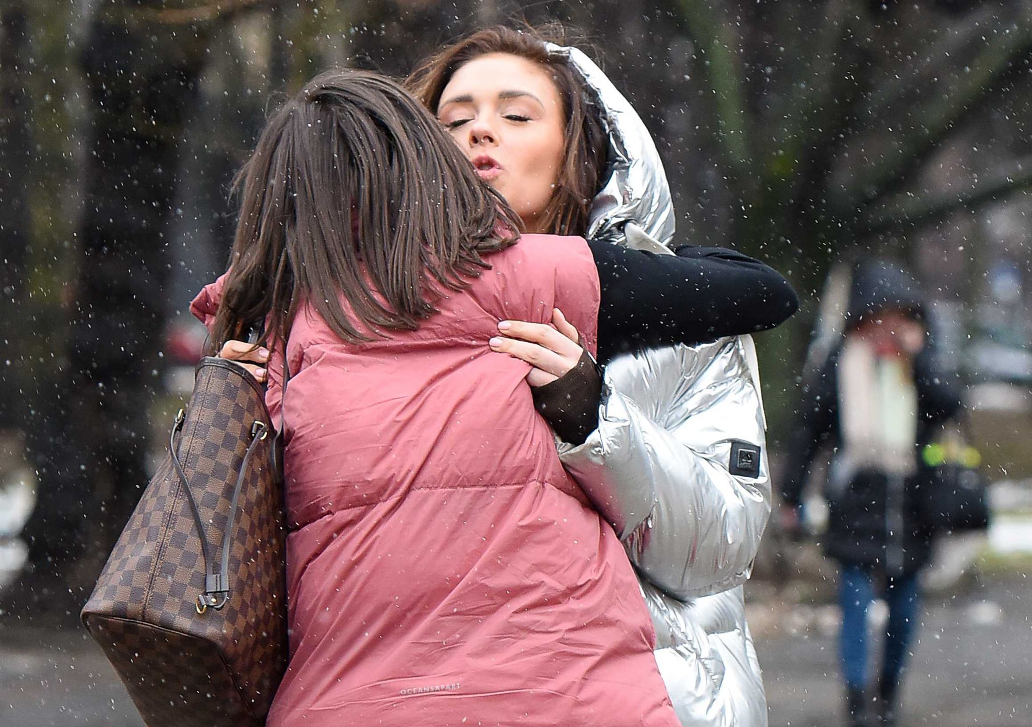 Klaudia Halejcio na spotkaniu z koleżanką