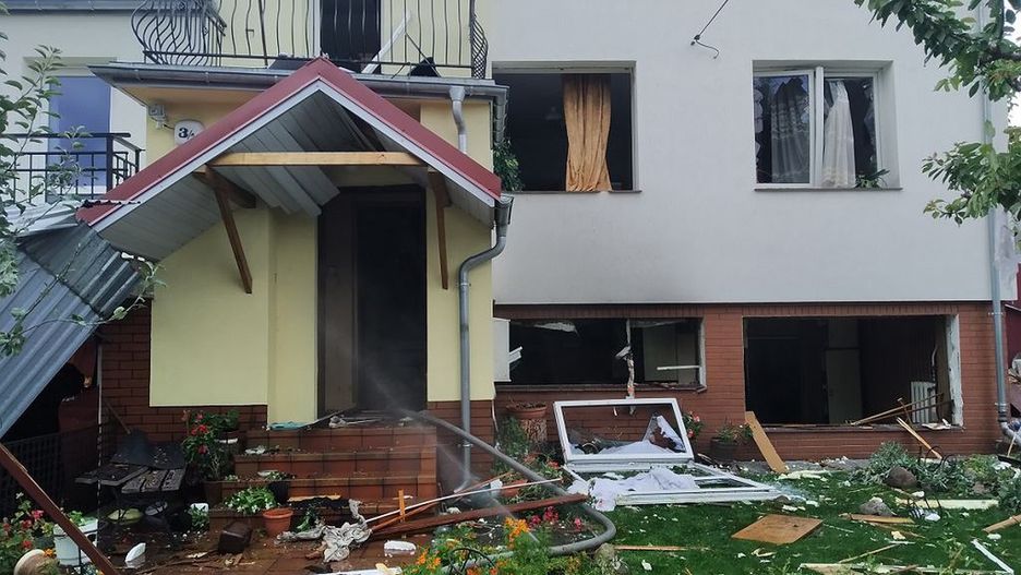 Wybuch gazu Białystok. Straż Pożarna pokazała zdjęcia zniszczonego domu (fot. straz.bialystok.pl)