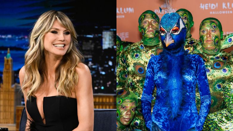 Heidi Klum utrzymuje tytuł "królowej Halloween"! Tym razem przebrała się za GIGANTYCZNEGO PAWIA! (ZDJĘCIA)