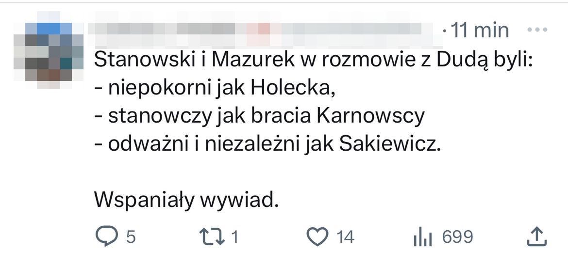 Komentarze na X