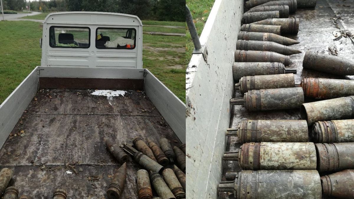 55-latek przewoził pociski na pace swojego samochodu