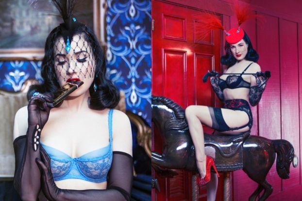 Dita Von Teese w reklamie bielizny