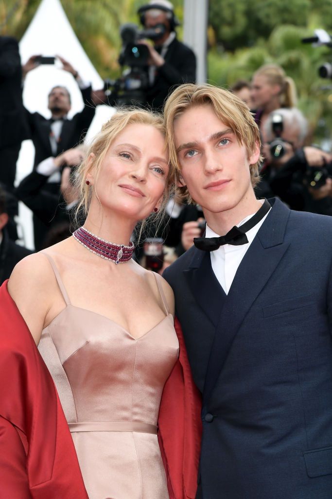 Uma Thurman z synem w Cannes