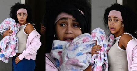 WOLNA OD MAKIJAŻU Cardi B czeka na szofera z nadąsaną miną (ZDJĘCIA)