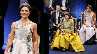 Księżniczka Wiktoria i królowa Sylwia BIJĄ PO OCZACH BOGACTWEM podczas ceremonii wręczenia Nagrody Nobla. Robią wrażenie?