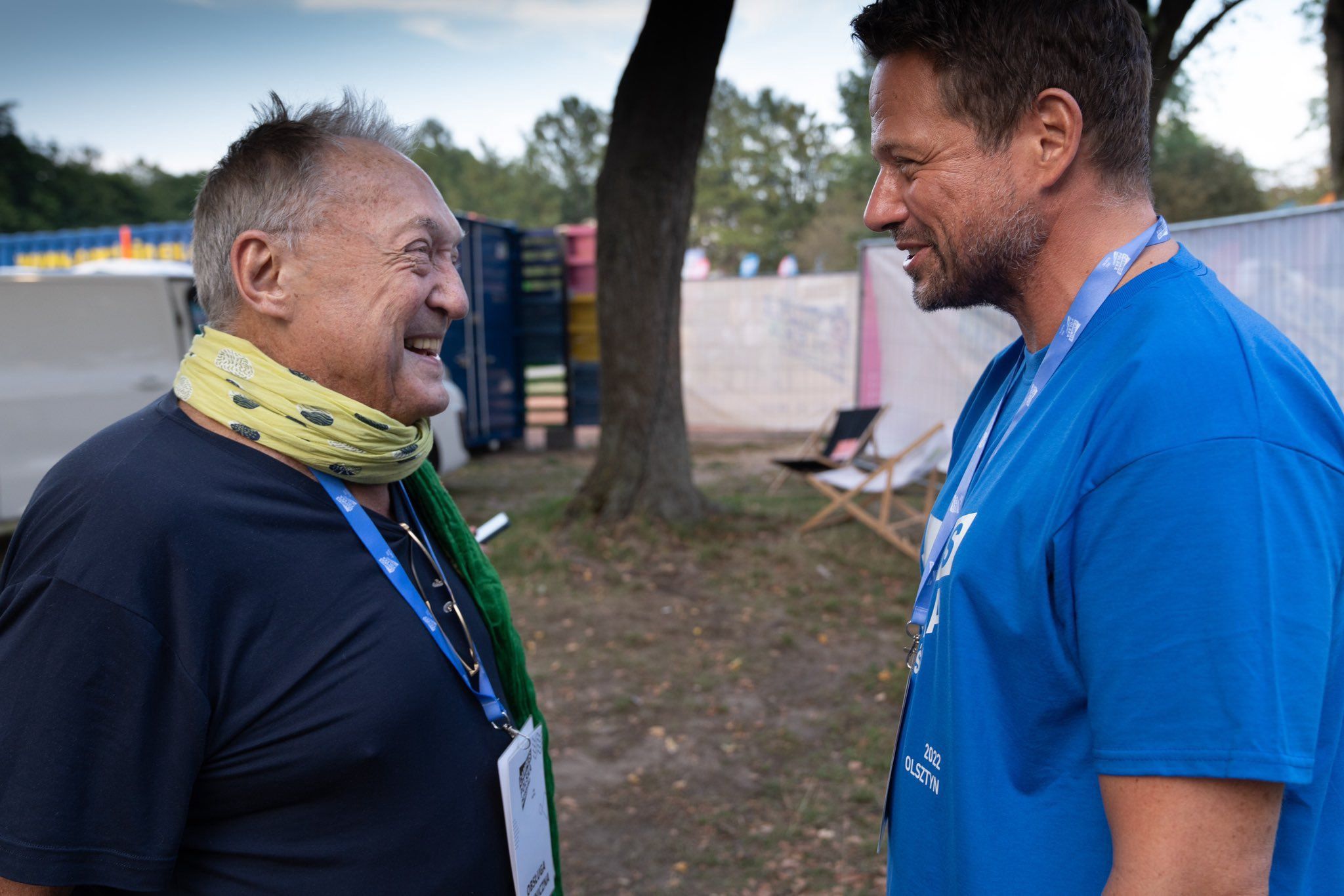 Rafał Trzaskowski z Michałem Urbaniakiem