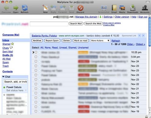 Mailplane - funkcjonalniejszy Gmail na Makowym pulpicie