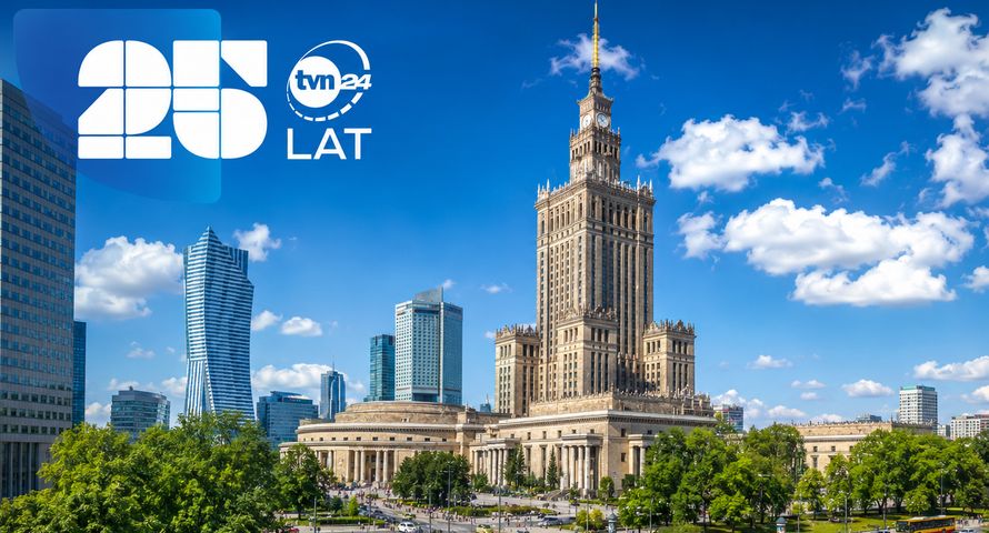 Wielki finał urodzinowej trasy TVN24 przed Pałacem Kultury i Nauki w Warszawie