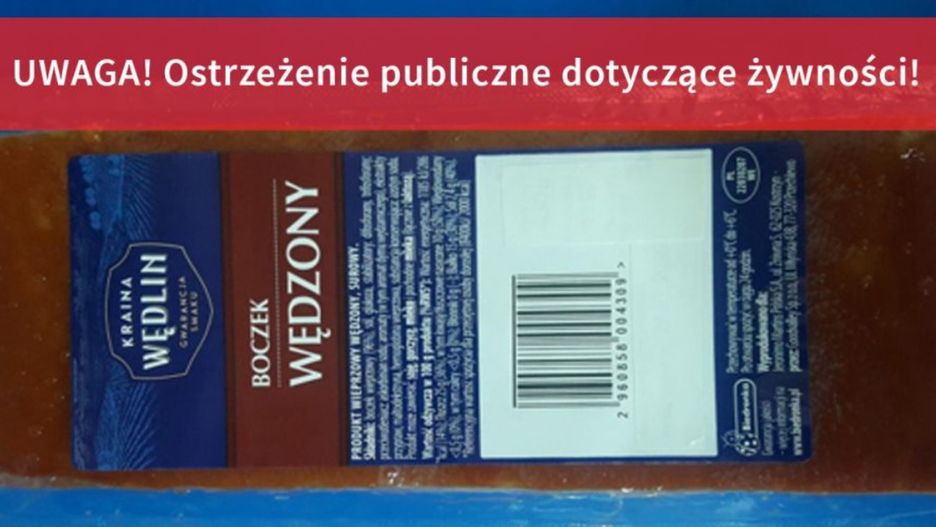 Tak wygląda opakowanie boczku, który wycofał ze sprzedaży GIS