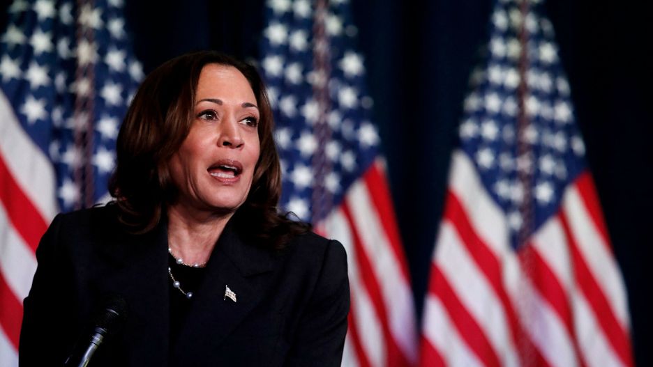 Temporary
KALAMAZOO, MICHIGAN - JULY 17: US Vice President Kamala Harris speaks at a moderated conversation with former Trump administration national security official Olivia Troye and former Republican voter Amanda Stratton on July 17, 2024 in Kalamazoo, Michigan. Harris' visit, following the attempted assassination of former President Trump, makes this her fourth trip to Michigan this year and seventh visit since taking office.   Chris duMond/Getty Images/AFP (Photo by Chris duMond / GETTY IMAGES NORTH AMERICA / Getty Images via AFP)
CHRIS DUMOND