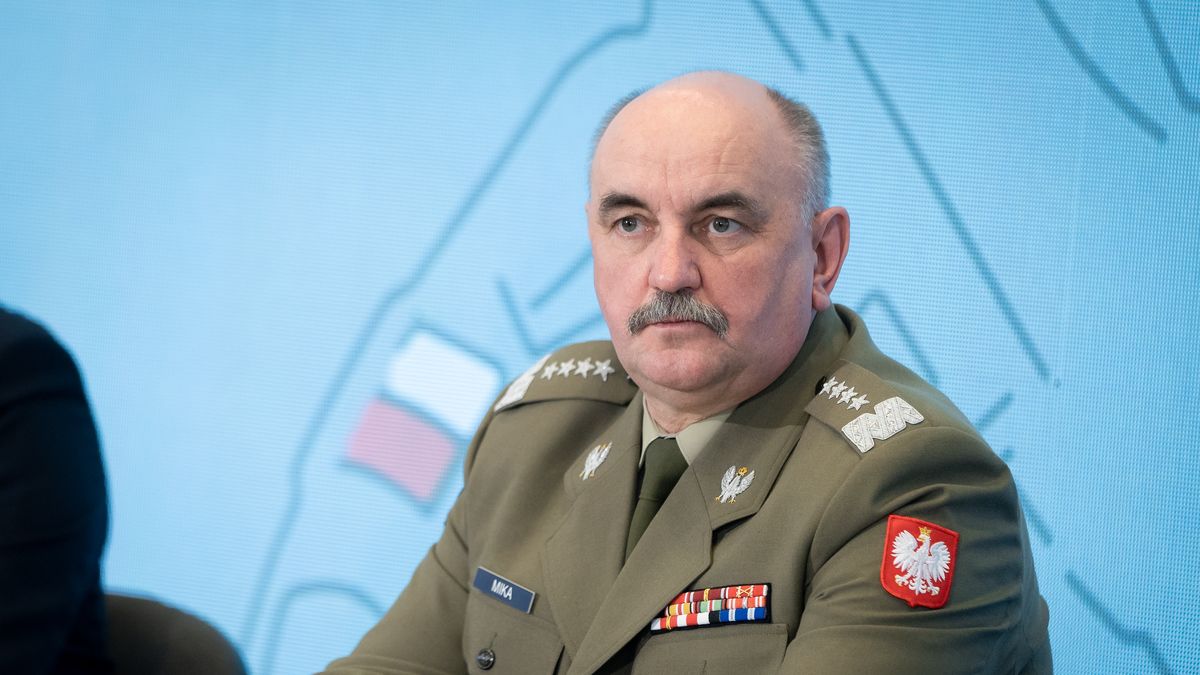 General commander of Branches of the Armed Forces Jaroslaw Mika during the conference "Homeland Defence Act - New Power of the Polish Army" at War Studies Academy in Warsaw, Poland on March 28, 2022 (Photo by Mateusz Wlodarczyk/NurPhoto via Getty Images)