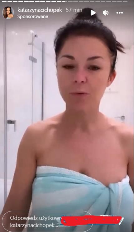 Kasia Cichopek w łazience