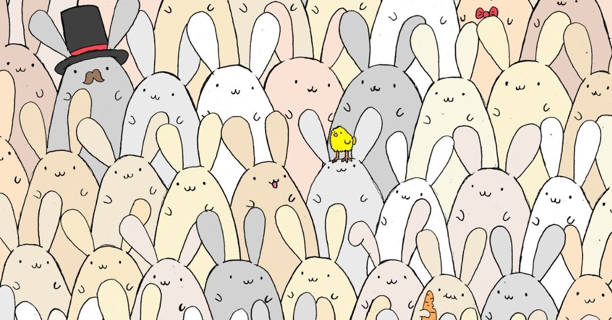 Easter Egg Hunt Is on! Will You Find One Egg Among the Hundreds of Pastel Bunnies?