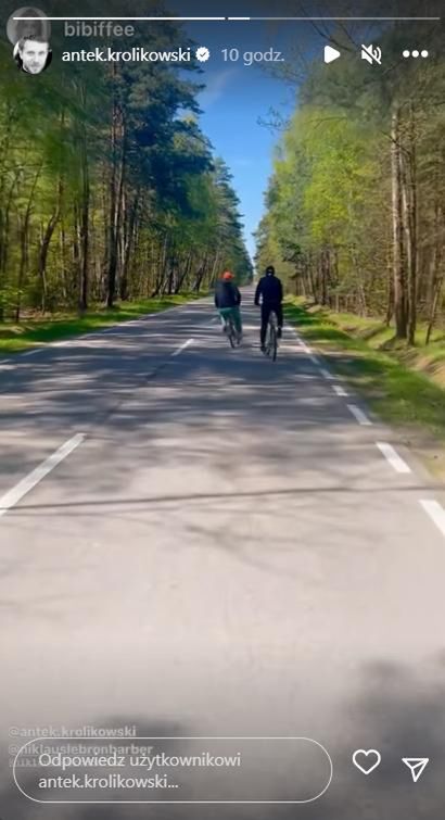Antek Królikowski na nietypowej randce z Izabelą. Pojechali na wycieczkę rowerową