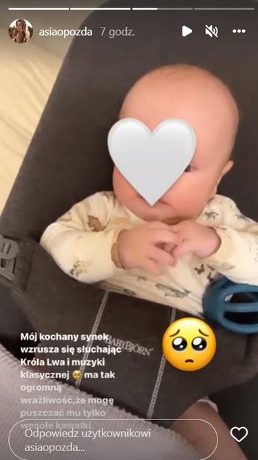 Joanna Opozda pokazała twarz dziecka