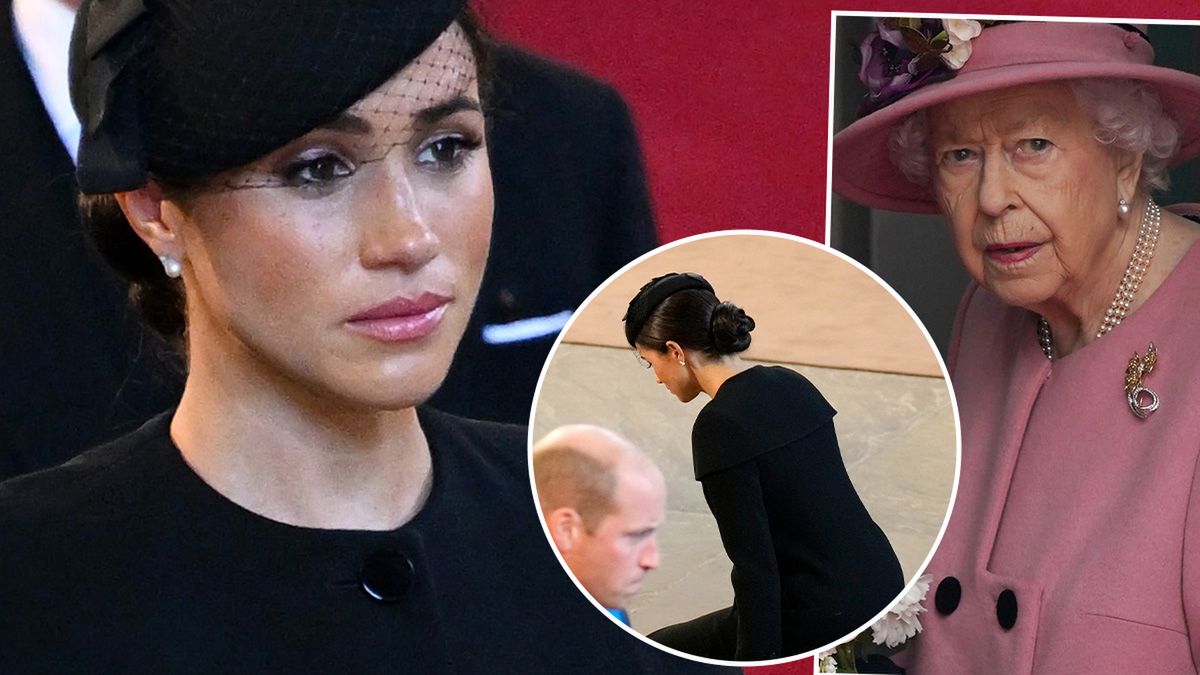 Meghan uklęknęła w kościele, aby oddać hołd Elżbiecie. Fani royalsów zwrócili uwagę na coś dziwnego na jej podeszwie. Kolejna wpadka?