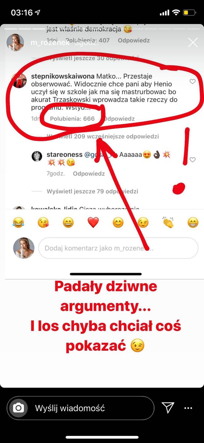 Małgorzata Rozenek na stories o emocjach w czasie wyborów