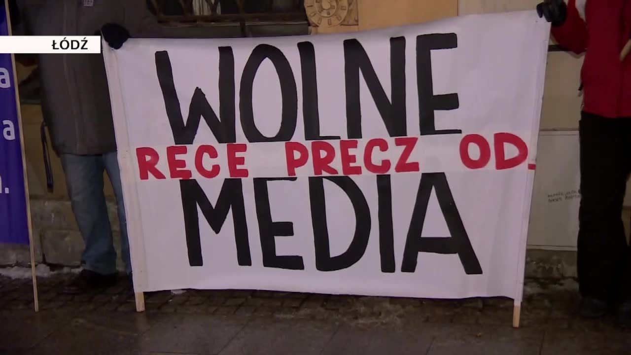 Protesty w obronie mediów.