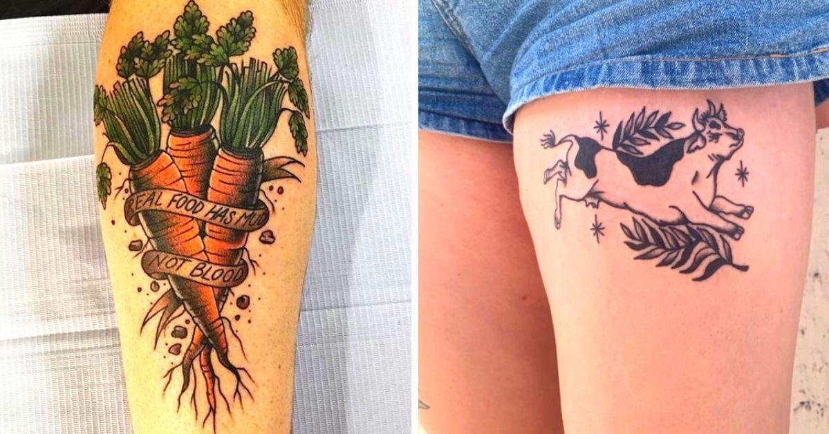 19 wyjątkowych wegańskich tatuaży dla wszystkich, którzy kochają zwierzęta i nie jedzą mięsa