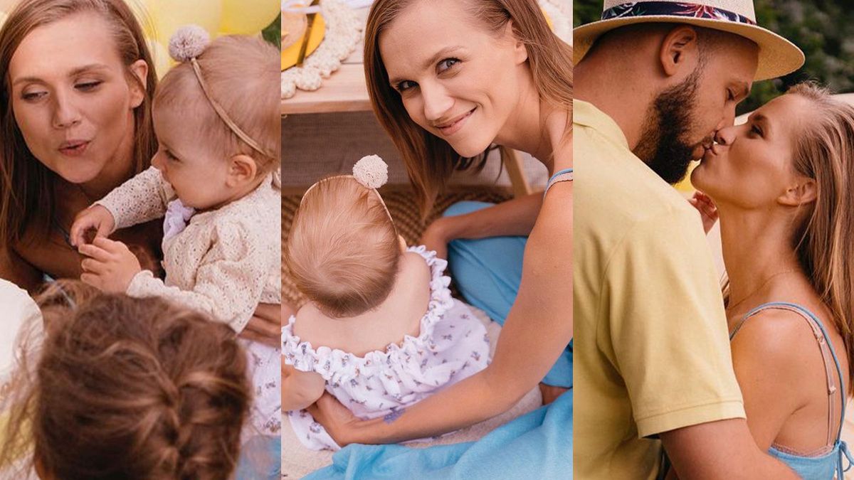 Agnieszka Kaczorowska - 1. urodziny córki