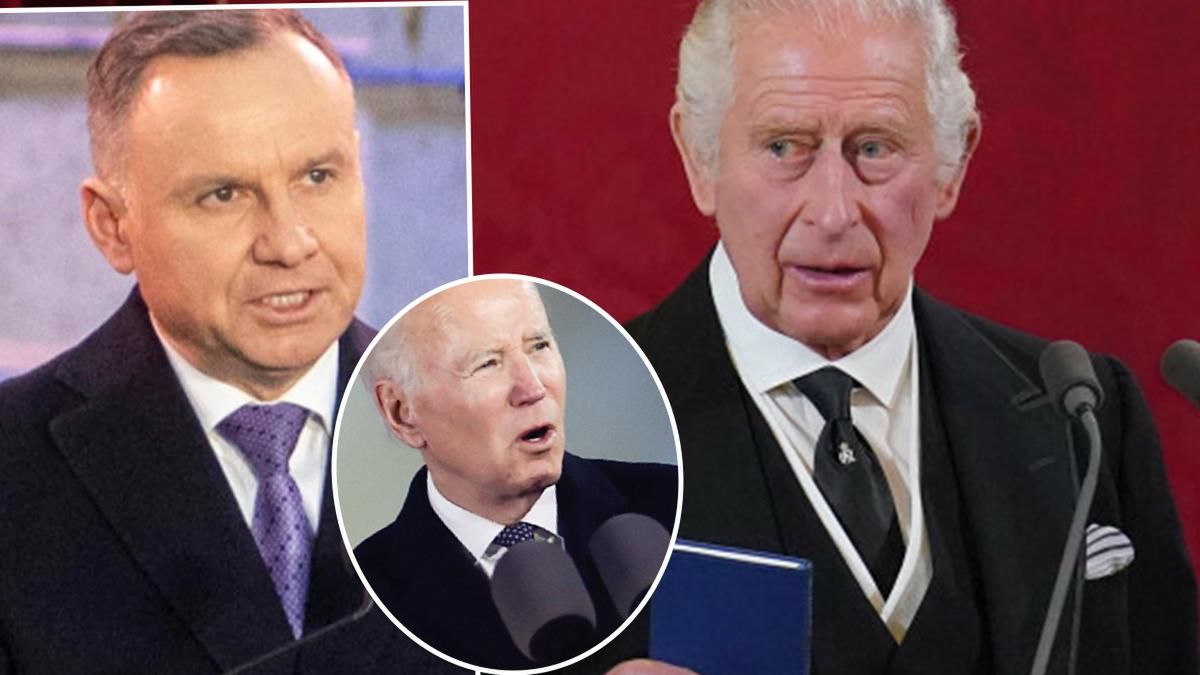 Andrzej Duda, Joe Biden, Karol III (fot. KAPIF, YouTube, East News)