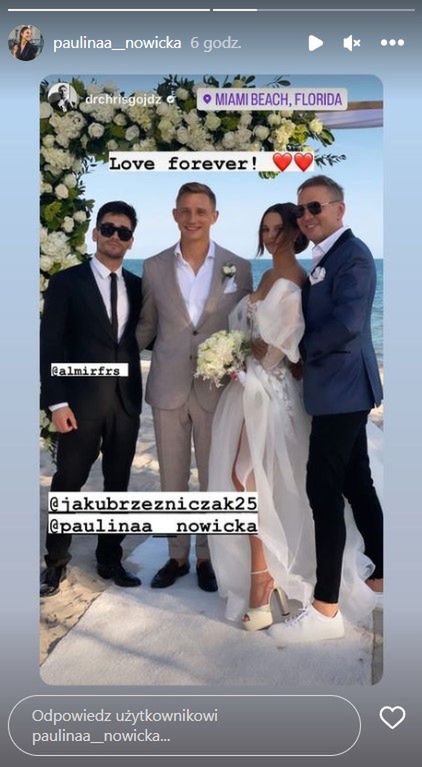 Jakub Rzeźniczak i Paulina Nowicka wzięli ślub