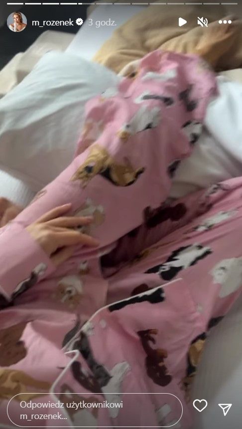 Małgorzata Rozenek relacjonuje święta w piżamach