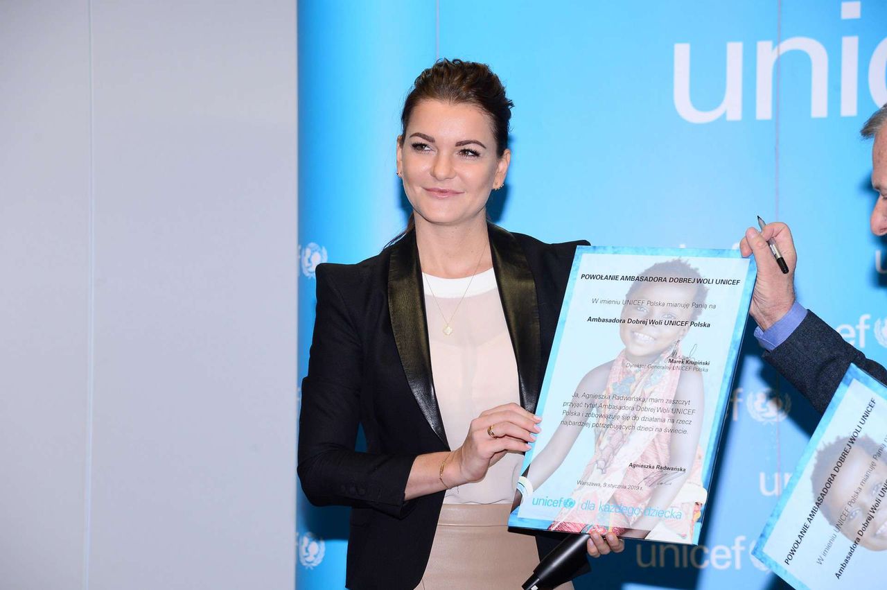 Agnieszka Radwańska została nową Ambasador Dobrej Woli UNICEF Polska