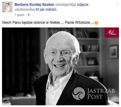 Barbara Kurdej-Szatan o śmierci Witolda Pyrkosza, wspomnienie