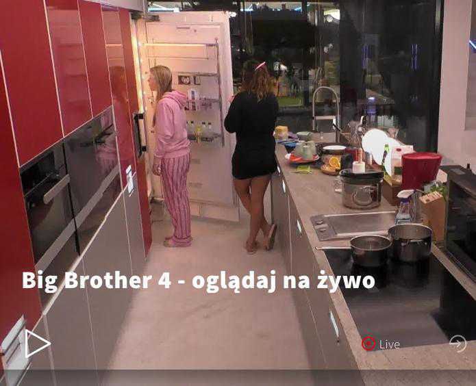 Zbiory w lodówce w domu Wielkiego Brata (screen: Player.pl)