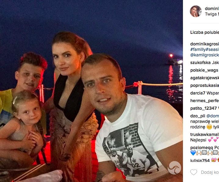 Kamil Grosicki z rodziną