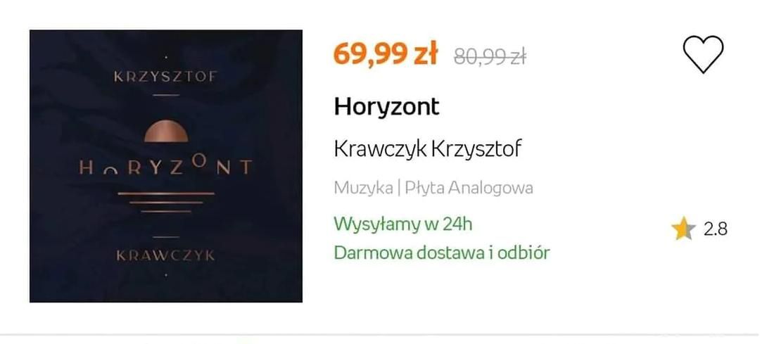 Cena płyty Krzystzofa Krawczyka po śmierci
