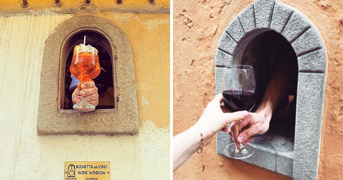 Włosi używali "okienek na wino" w czasach epidemii dżumy. Dziś znowu są przydatne!