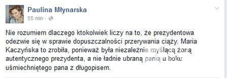 Paulina Młynarska o parze prezydenckiej