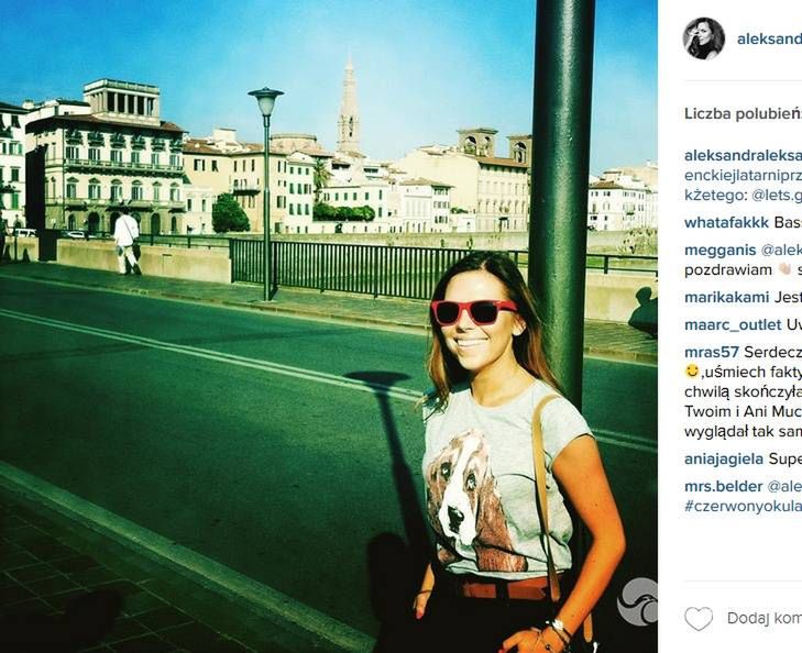 Aleksandra Kwaśniewska odpoczywa we Florencji