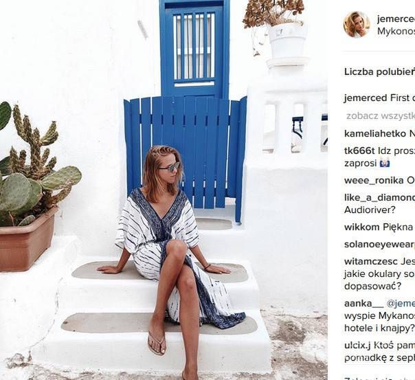 Jessica Mercedes - wakacje gwiazd na Mykonos