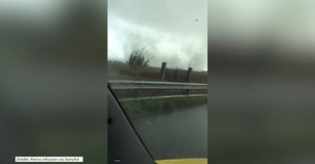 Seria tornad przetoczyła się przez Włochy. Kierowca nagrał jedno z nich
