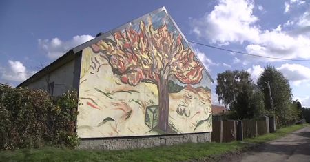 Murale inspirowane obrazami Van Gogha w niewielkiej miejscowości pod Bydgoszczą